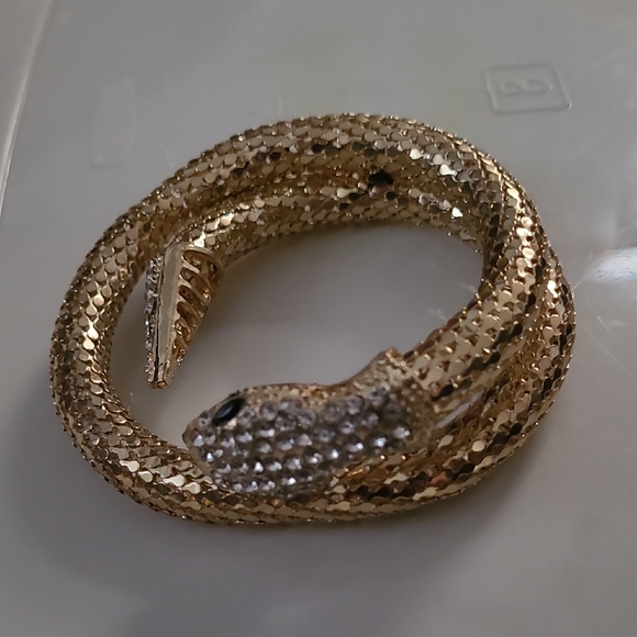 Art Deco Jewelry - Gold Snake Bracelet